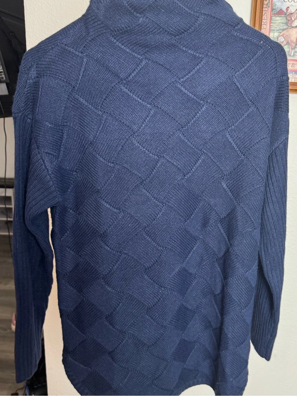 Coldwater Creek Men's Navy Turtleneck Sweater
